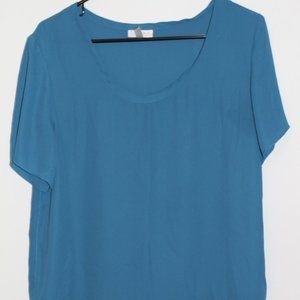 Blue silky tunic